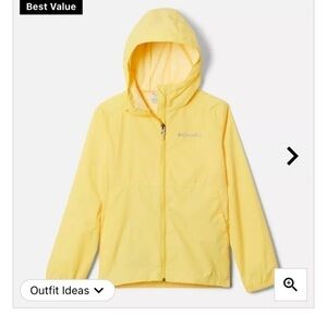 Columbia Kids Girls Waterproof Rain Jacket navy hot pink liner XXS 4/5